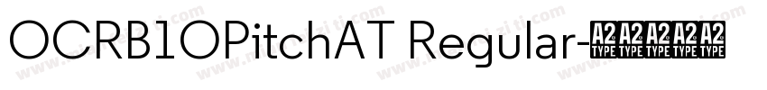 OCRB1OPitchAT Regular字体转换